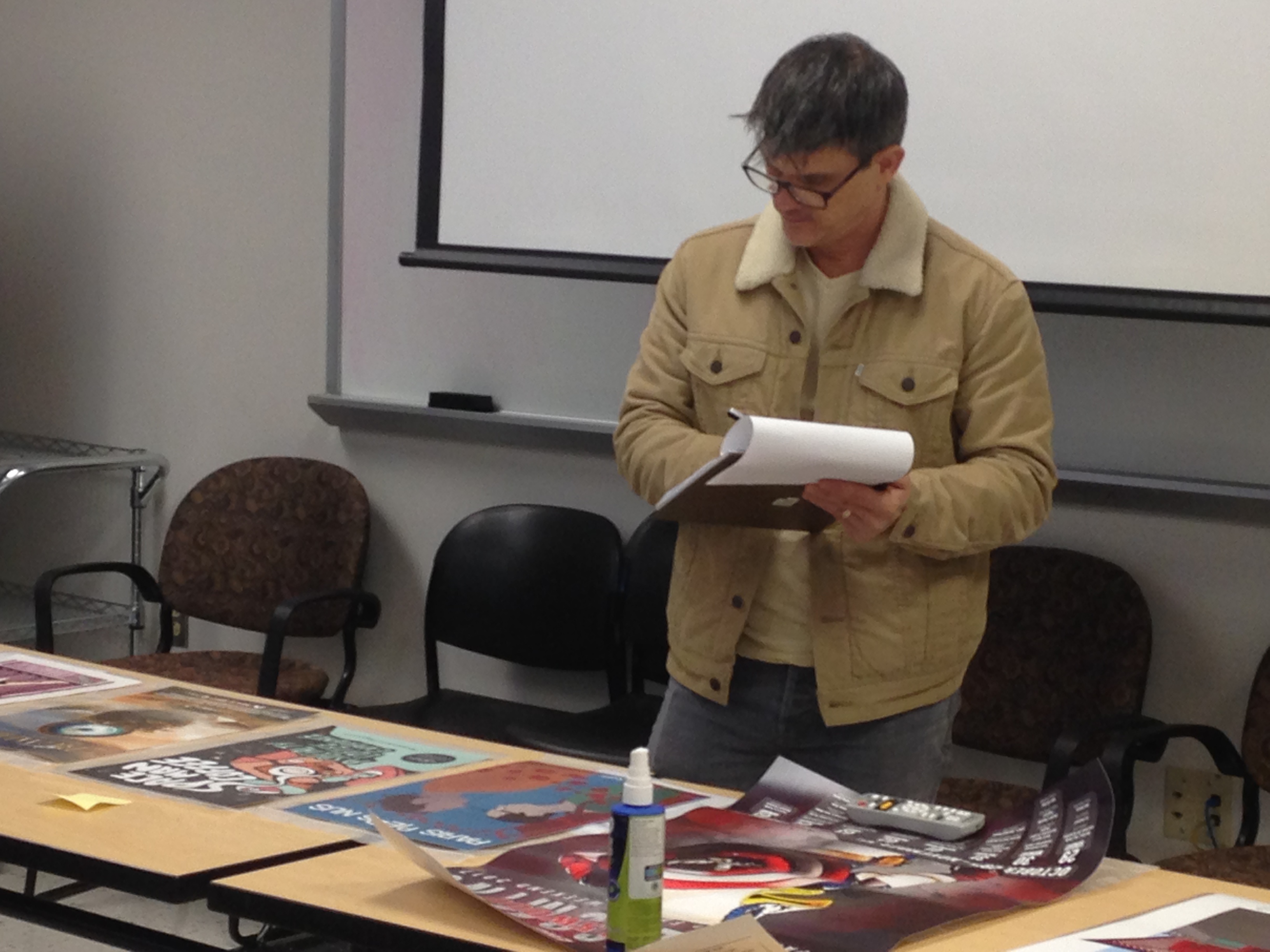 Scott judging in classromm