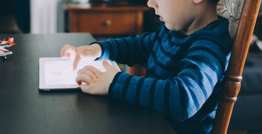 boy using a tablet