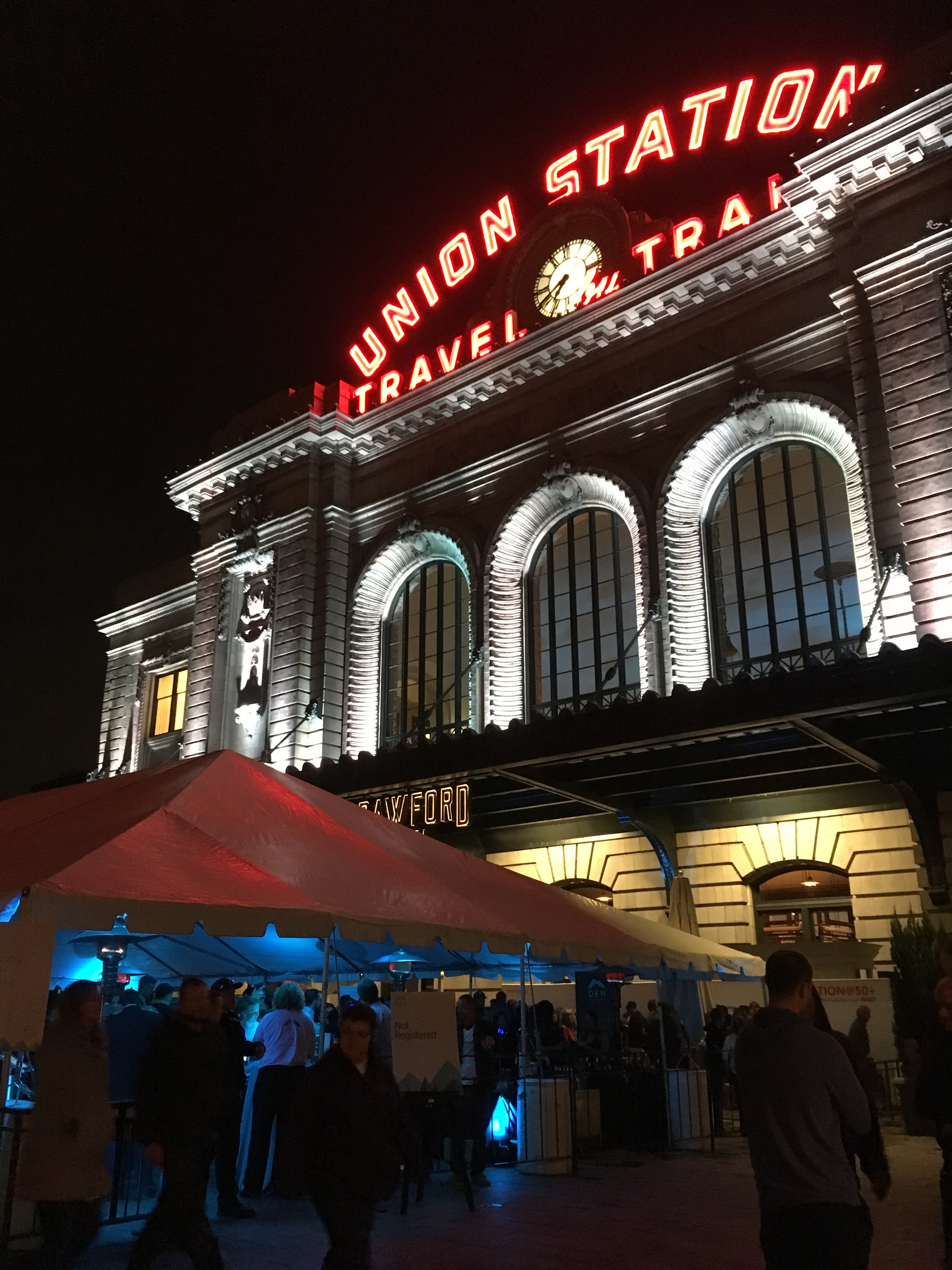 photo of the Denver Startup Week opening bash outside of Union Station