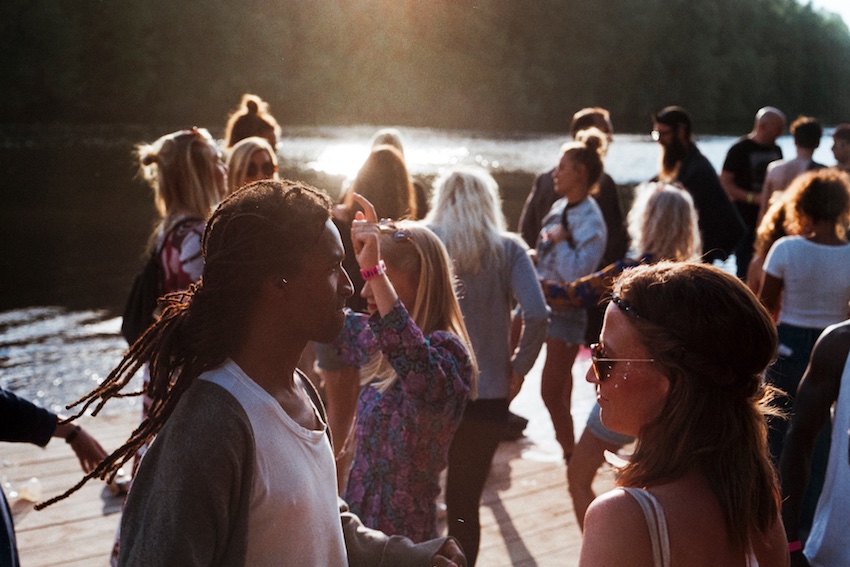 crowd of young people