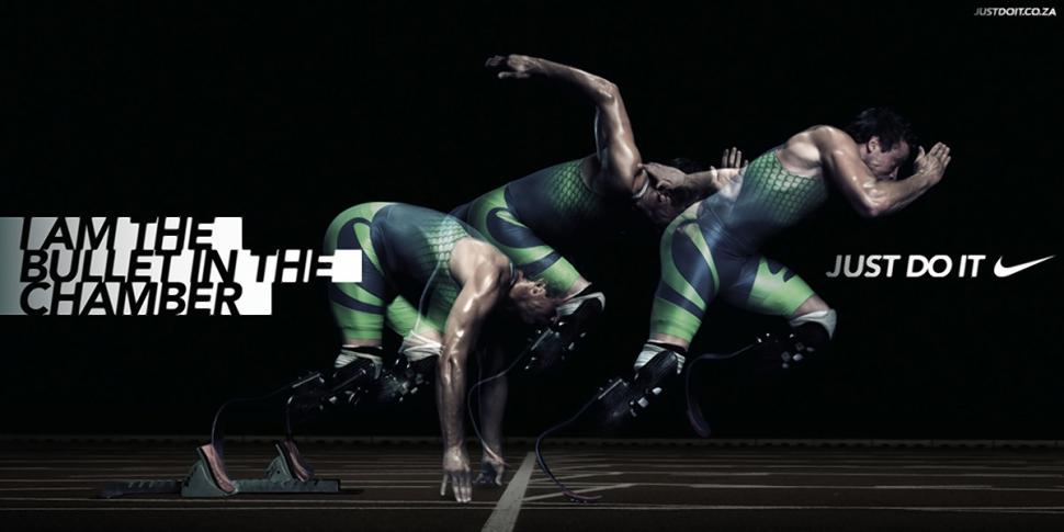 Nike ad with slogan Just Do It and powerful imagery