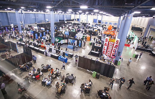 aerial view of the small business expo