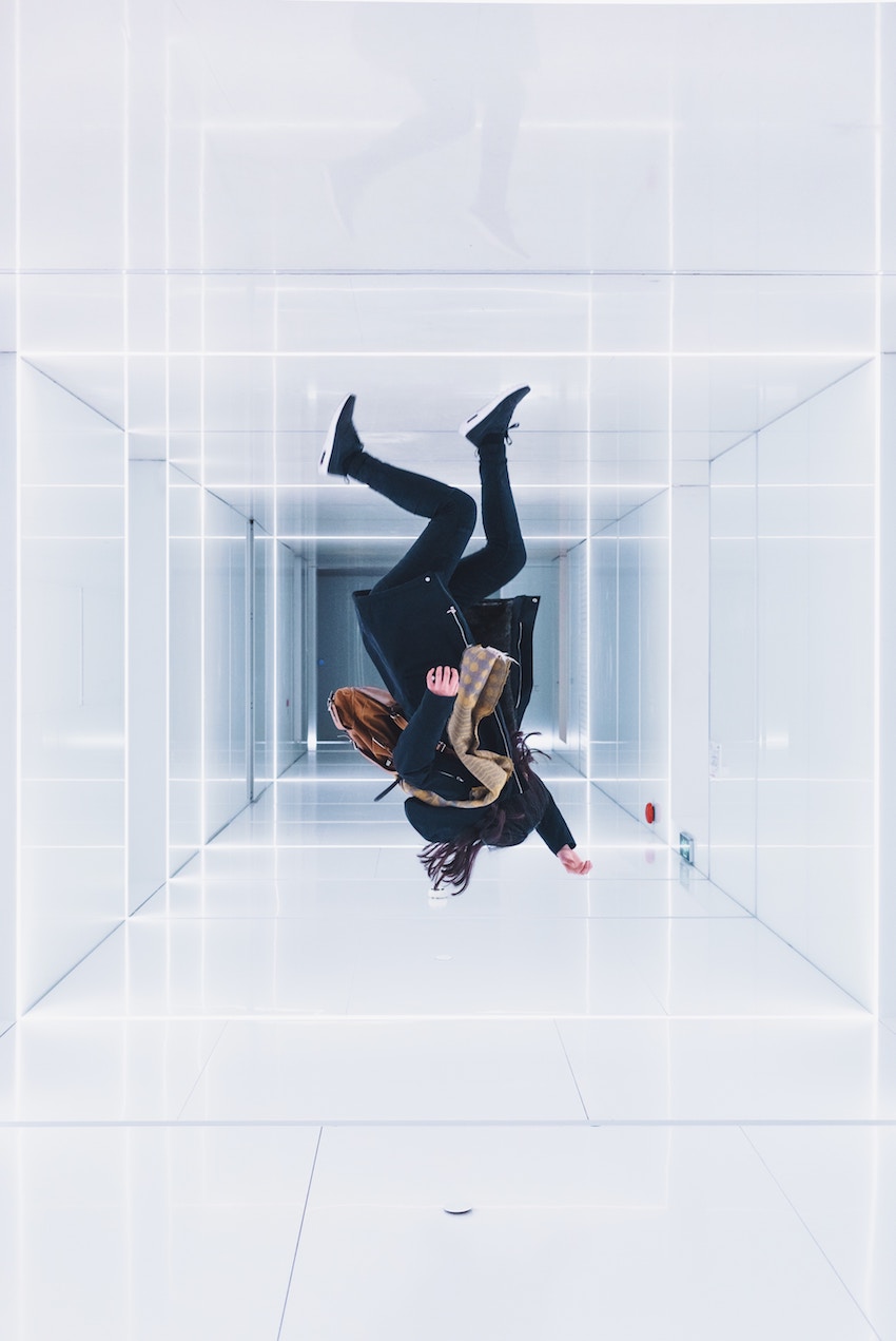 upside down woman in prism 