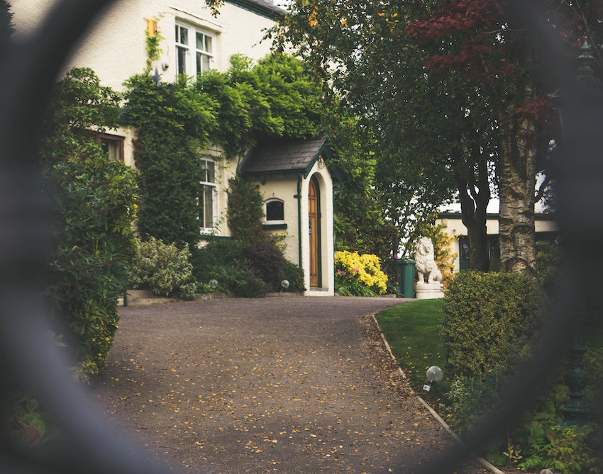 view of house through gate