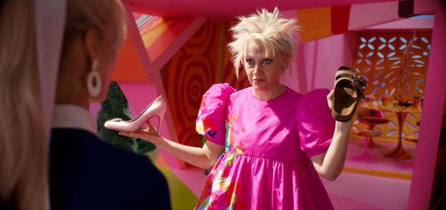 Kate McKinnon as "Weird Barbie" in Barbie.